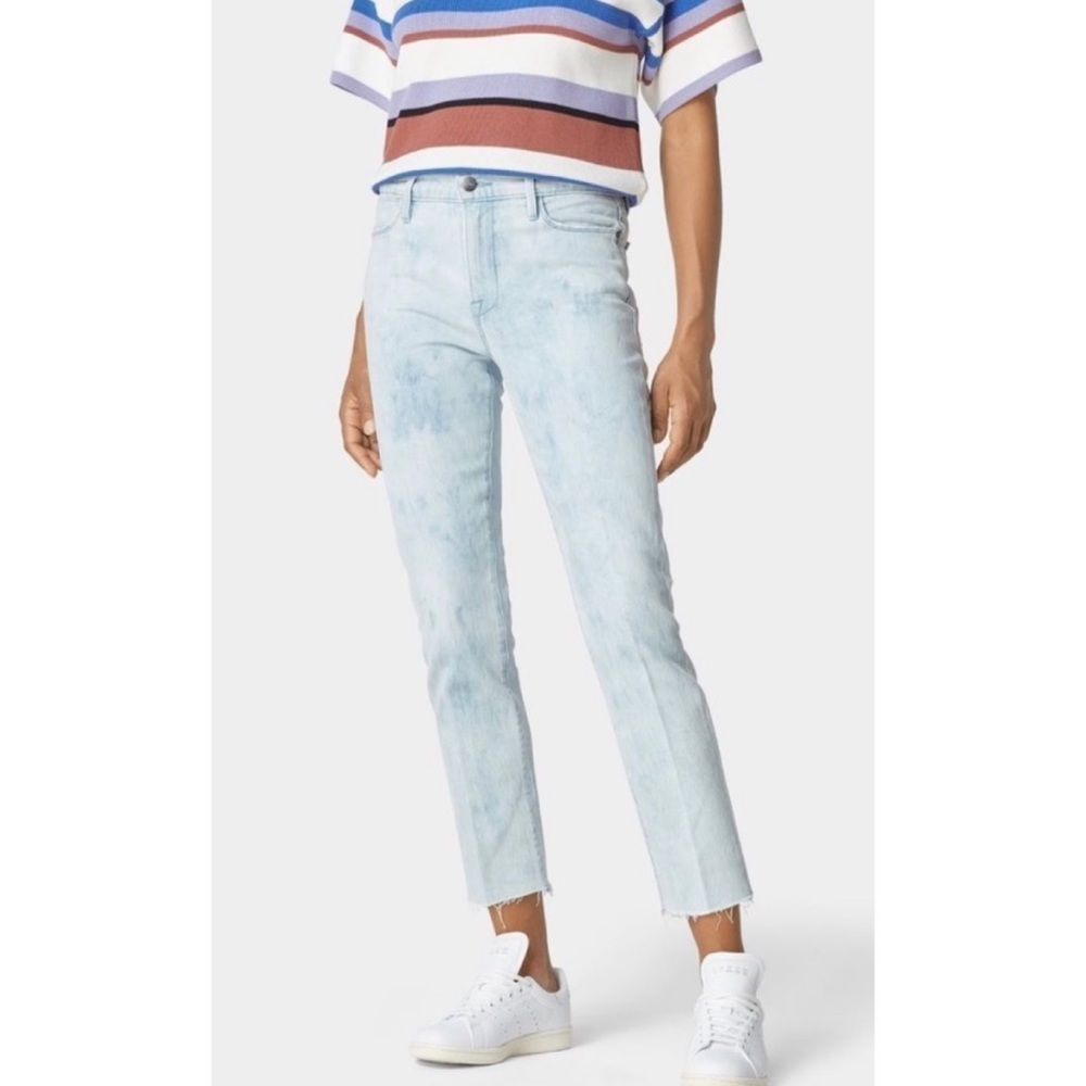 FRAME DENIM • Cloud Blue Tie Dye Le High Straight Leg Jeans, 26